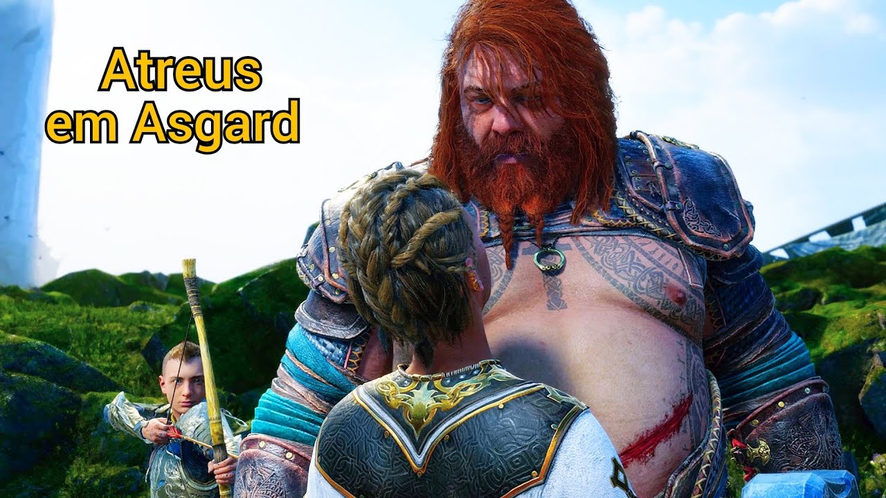 Atreus Chegando em Asgard God of War Ragnarok
