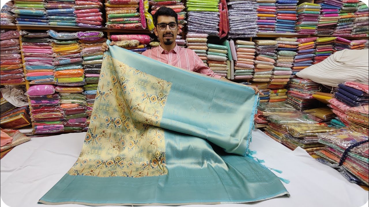 Chickpet Bangalore Wholesale Digital Print Sarees | Single Saree Courier Available