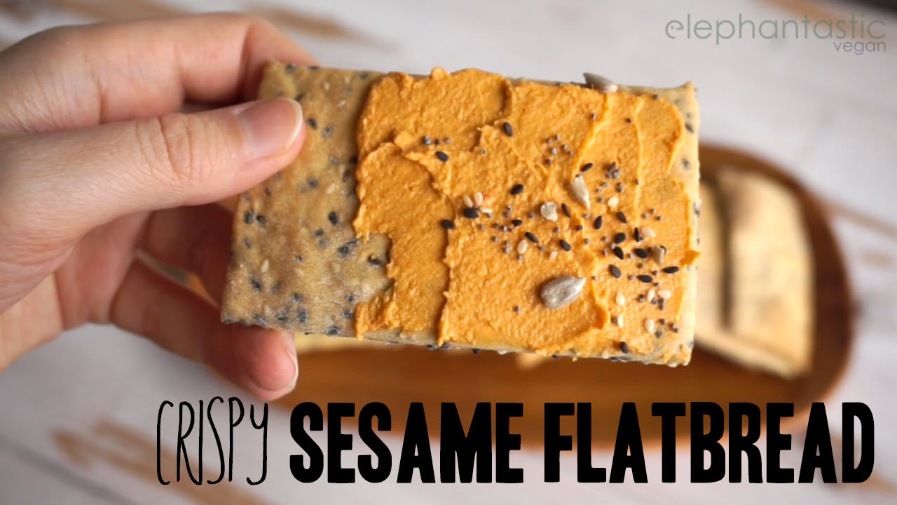 Crispy Sesame Flatbread |&nbsp;6 ingredients only!