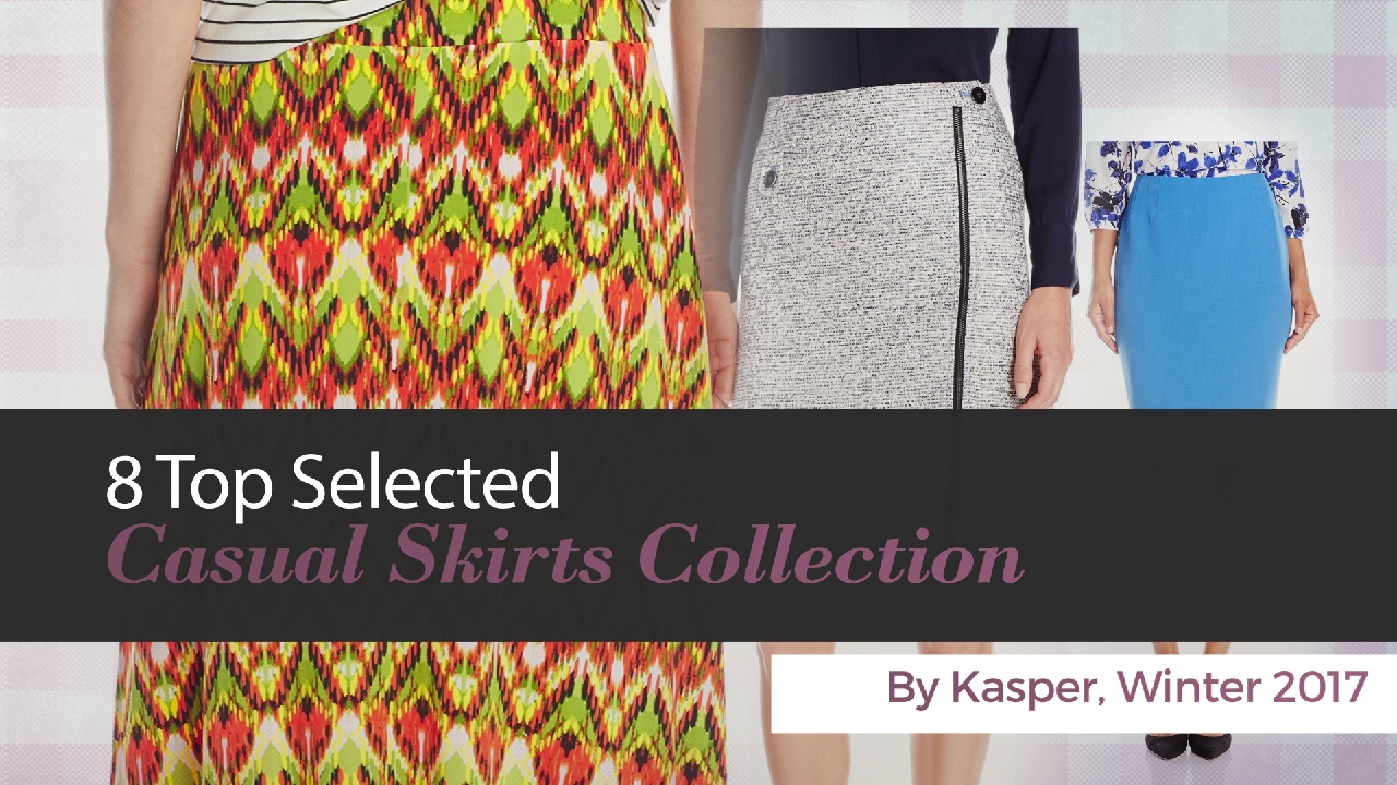 8 Top Selected Casual Skirts Collection By Kasper, Winter 2017