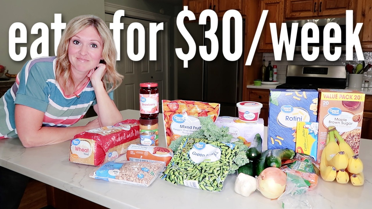 How to eat for $30 a Week from Walmart | EASY Cheap Meal Ideas | Emergency Grocery Budget Shopping