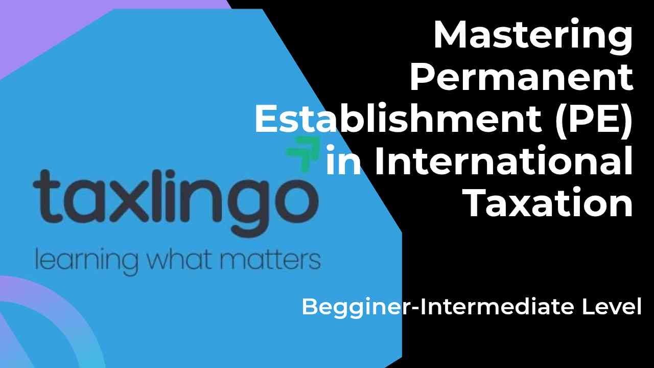 Mastering Permanent Establishment