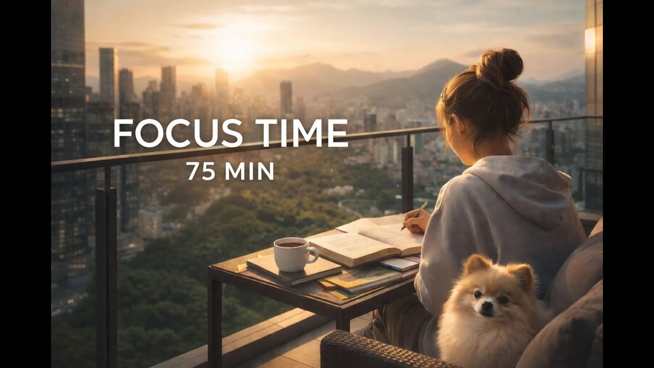 FOCUS TIME — 75 Minutes of Calm Study Music for Deep Concentration & Productivity