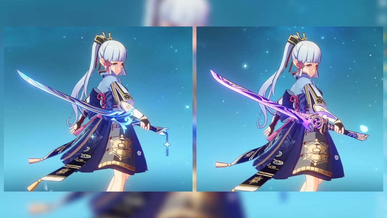 Ayaka Weapon Haran Geppaku Futsu VS Mistsplitter Reforged