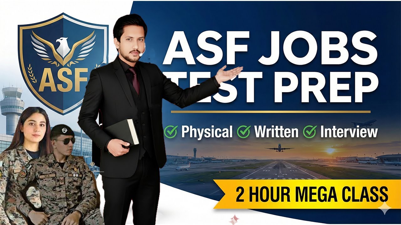 ASF Jobs Paid 1st Class for Free | ASF test preparation online class 1 | Airport Security Force