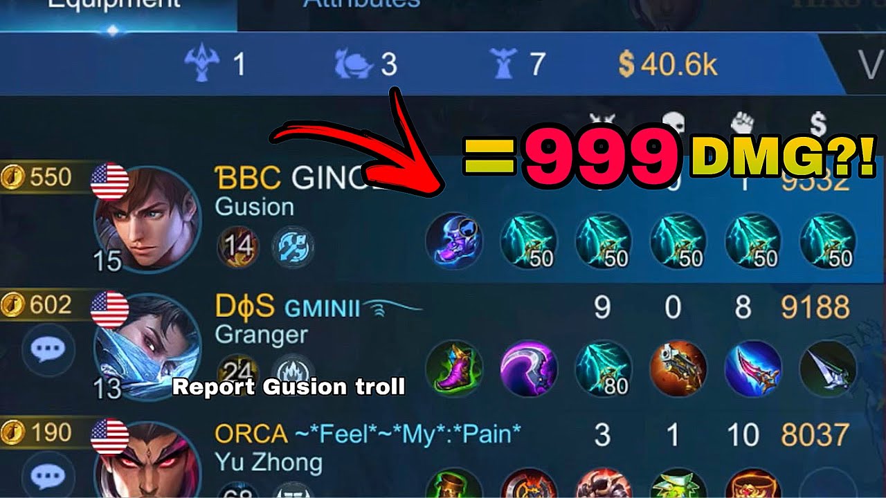 GUSION ALL SKY PIERCER?! (Infinite Damage)