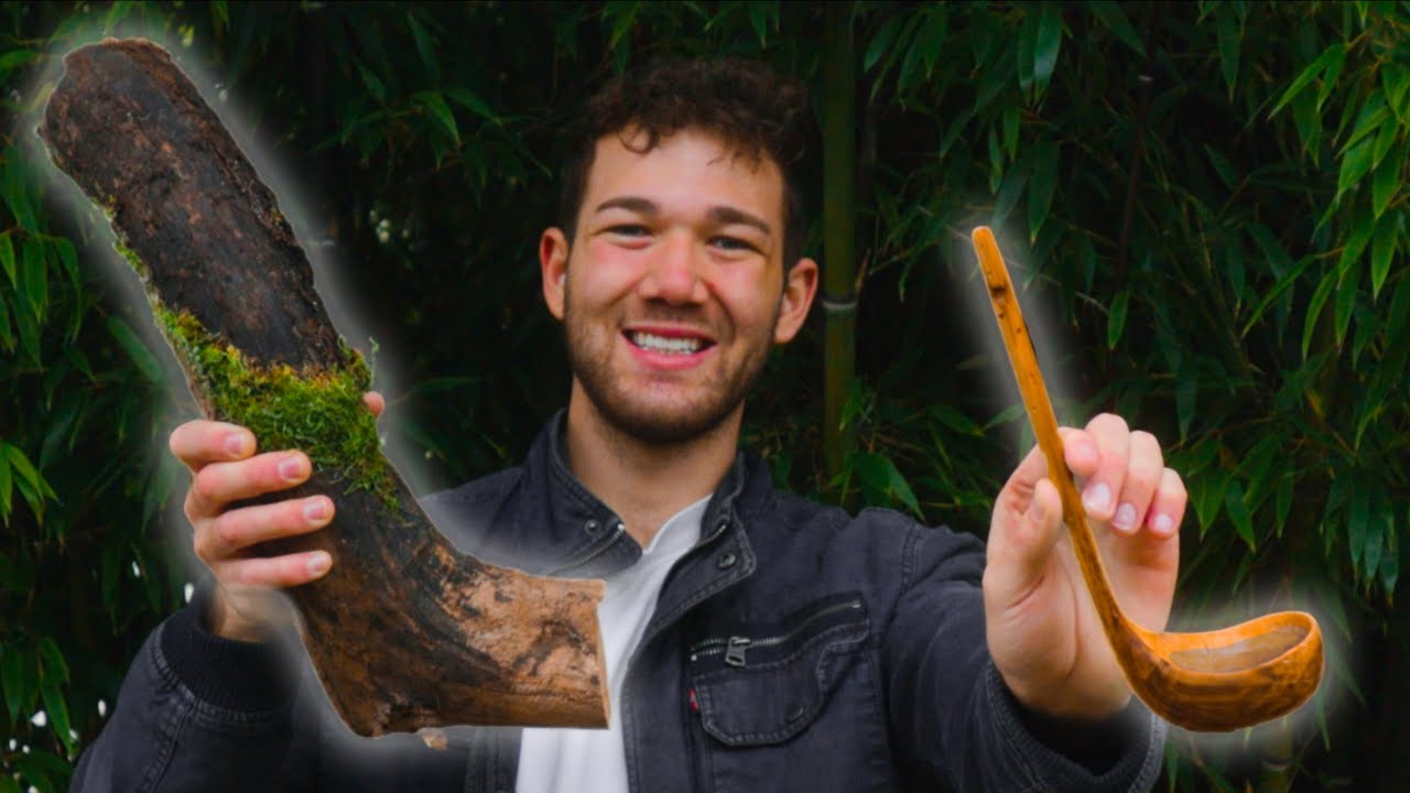 Turning a Tree Branch Into a Spoon!