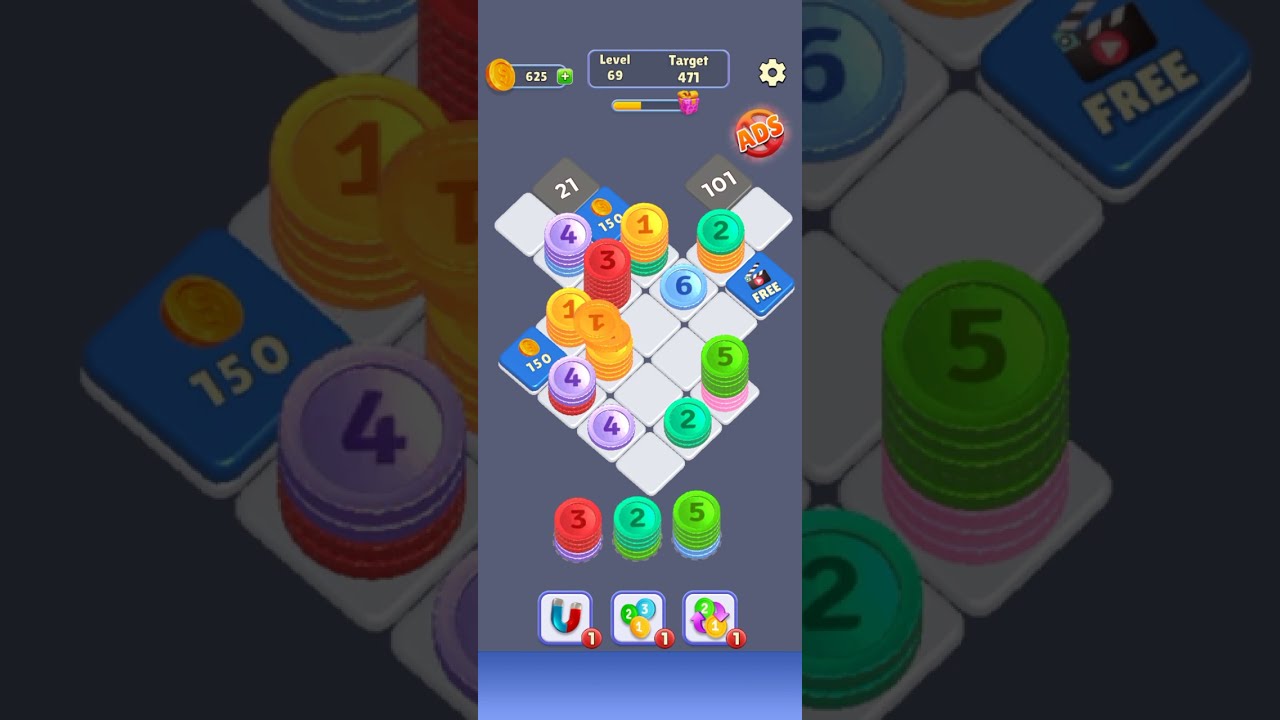 Coin Stack Puzzle Level 69 | GAME Walkthrough