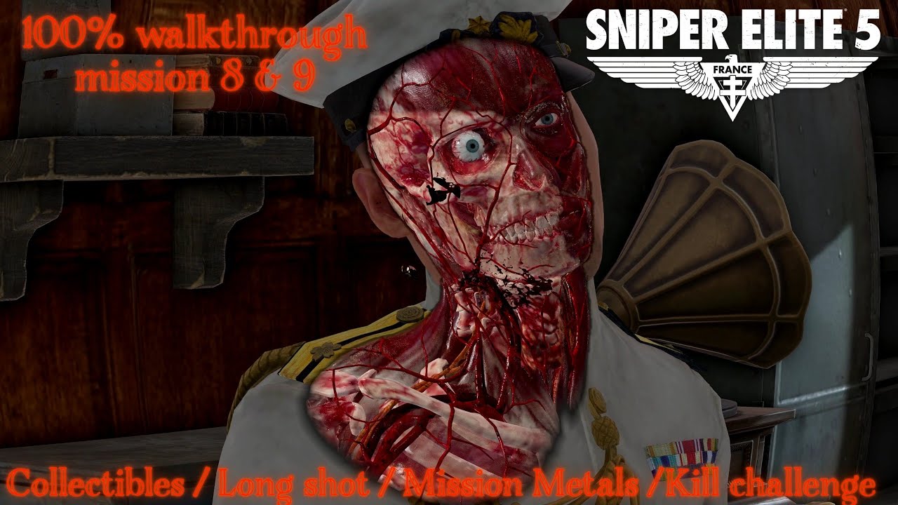 Sniper Elite 5 Fast 100% walkthrough mission 8 & 9 / Rubble and Ruin