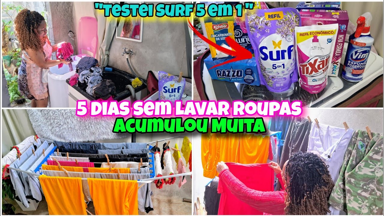 🥵5 DİAS sem LAVAR ROUPAS! Acumulou MUİTA ROUPAS suja🤮 ROTİNA REAL🏡DESAFIO DOMÉSTICO#Testei produto!
