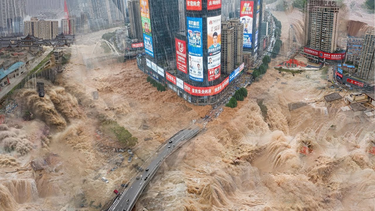 China&rsquo;s Shaanxi in Chaos: Flash Floods Smash Bridges, Homes Collapse, Families Trapped