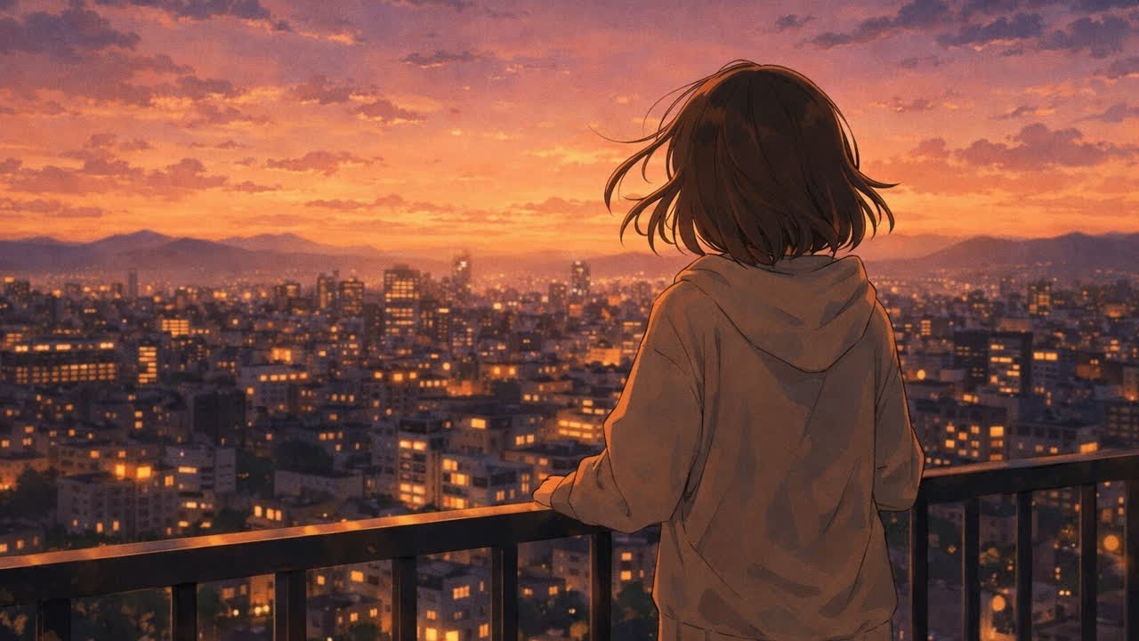 Sunset Rooftop Lo-fi Chill ☕ Warm Beats to Relax & Unwind | 1.5 Hour Mix