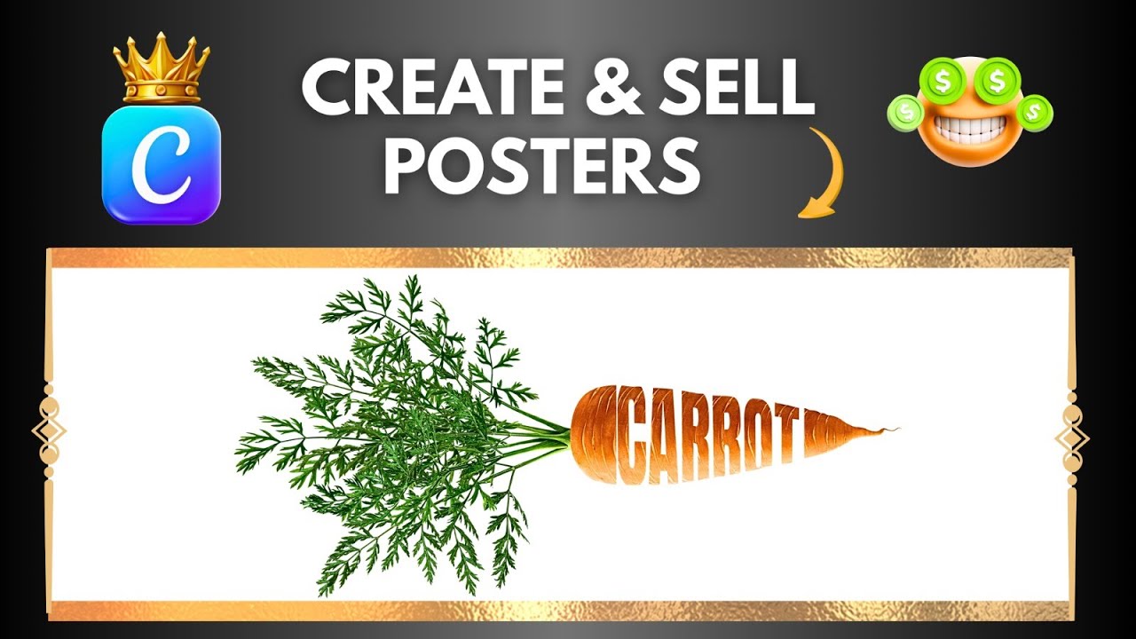 How to create and sell posters using canva|Banana & carrot Design
