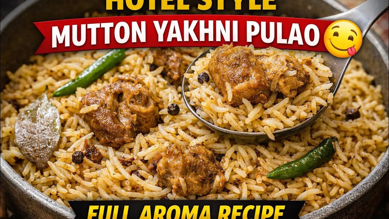 Mutton Yakhni Pulao Recipe | Hotel Style Yakhni Pulao | Easy Desi Pulao