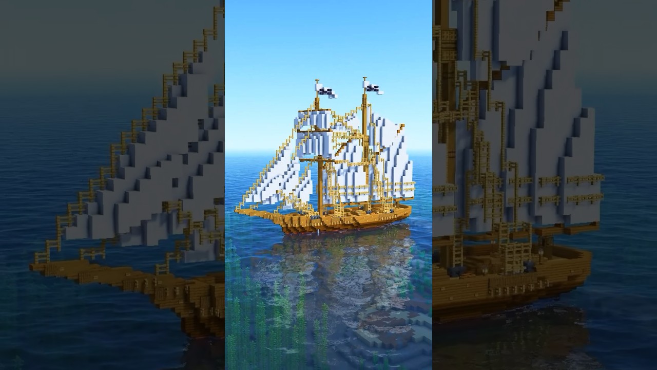 Minecraft medieval sailing ship