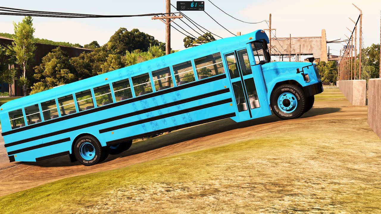 BeamNG Drive - CB 40 Activity Bus on The Industrial Site Map