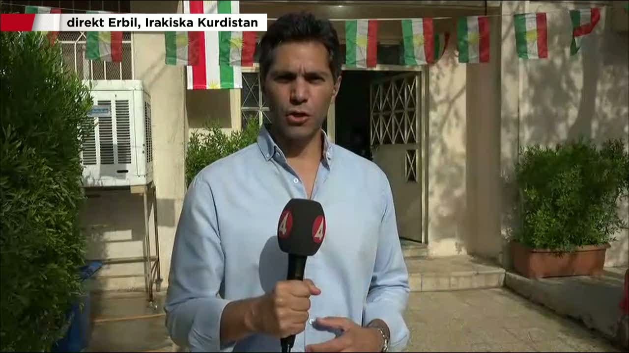 Samir Abu Eid: &rdquo;Blir sv&aring;rt f&ouml;r kurderna att f&ouml;rverkliga dr&ouml;mmen&rdquo; - Nyheterna (TV4)