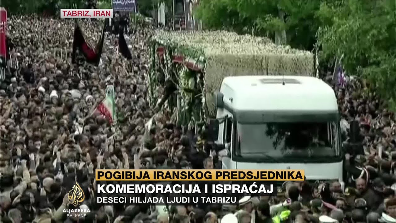 Deseci hiljada na ispraćaju poginulog iranskog predsjednika u Tabrizu