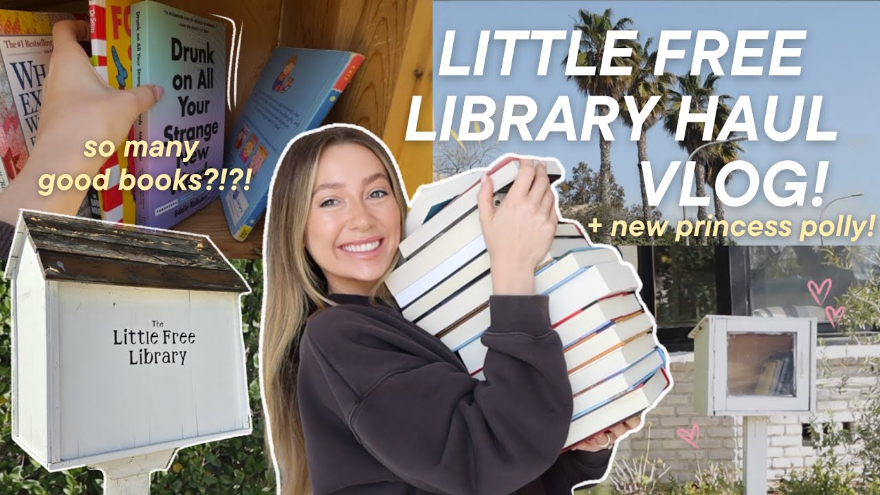 Finding the BEST books in LA's little free libraries vlog! (+ book haul!!)