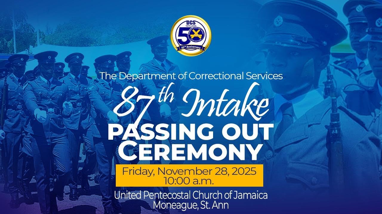 DCS Jamaica, 87th Intake Passing Out Ceremony,  November 28, 2025.