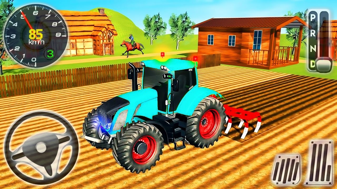 Indian Farming Tractor Simulator Gameplay | Realistic Indian Village Farming | Android Game