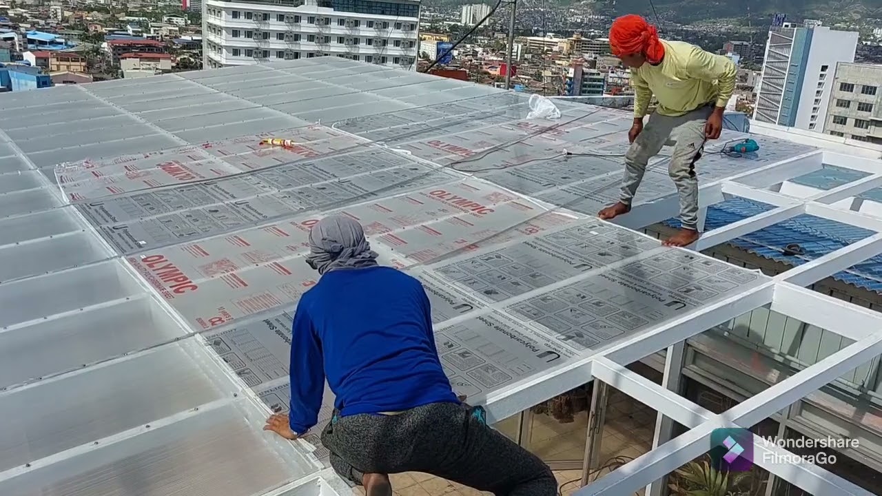 CIVIL WORKS: THIS IS HOW TO INSTALL POLYCARBONATE SHEET.