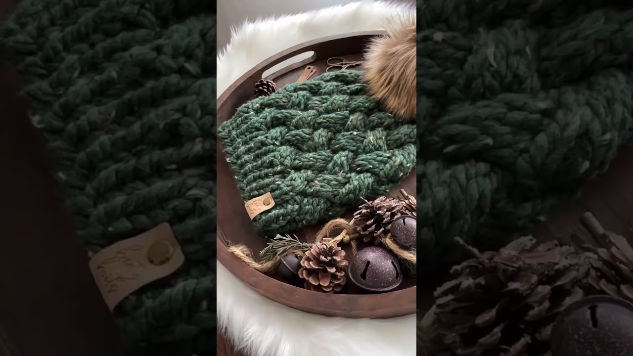 Wool-Ease Thick & Quick is the perfect yarn for a winter beanie!!💚❄️