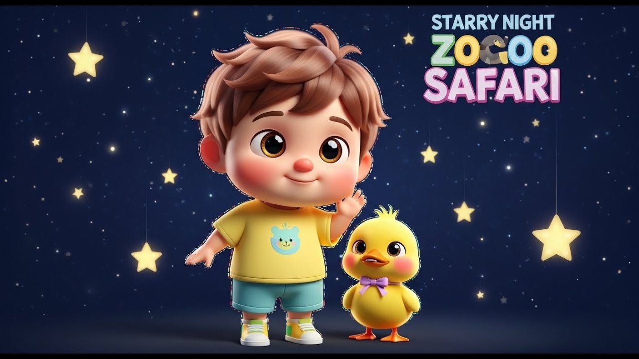 Starry Night Zoo Safari – Kids Nursery Rhyme, Toddler Adventure, and Animal Exploration