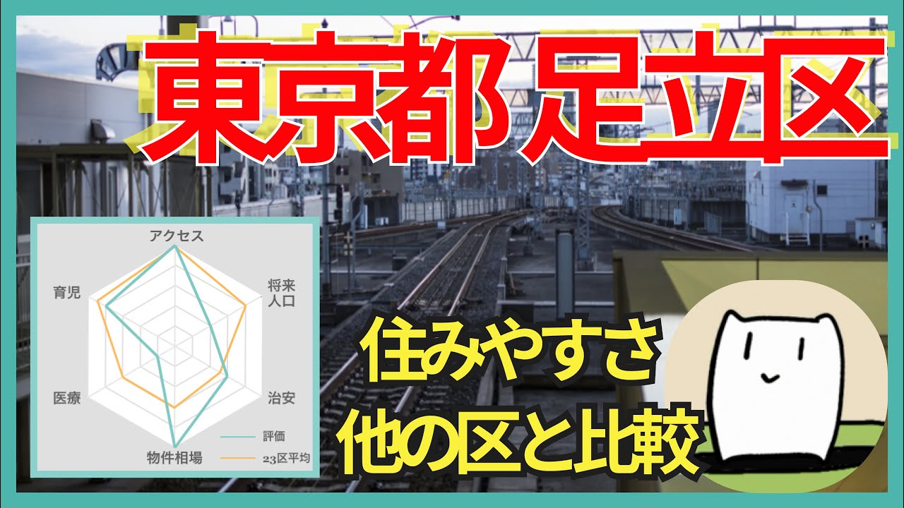 足立区の住みやすさ調査｜治安・物件相場・待機児童数など 