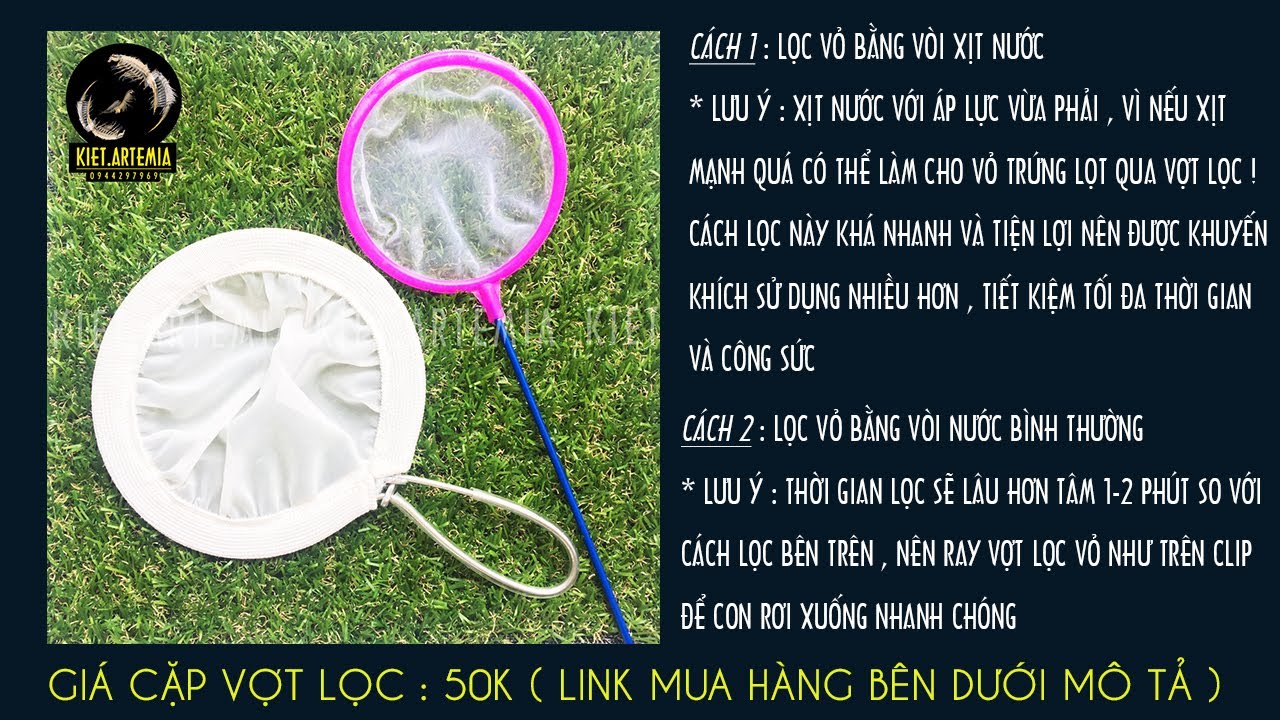 Cách Lọc Vỏ Trứng Artemia Trung Quốc - Mỹ - Thái Sạch 99%