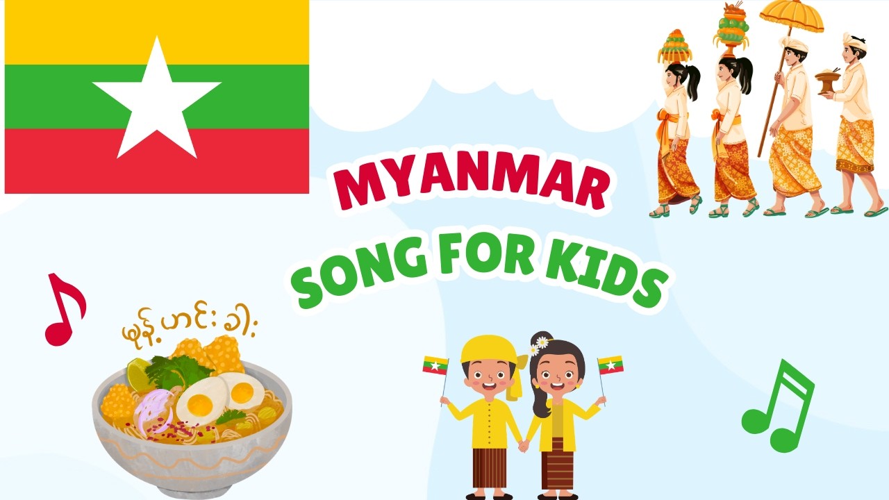 Myanmar Song for Kids | Learn About Myanmar | Asia Geography