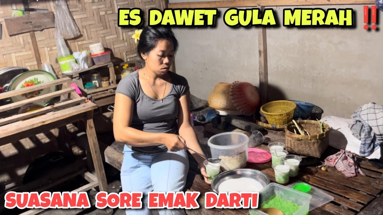 Masak es dawet didapur Emak Darti ‼️ Renovasi kandang sapi