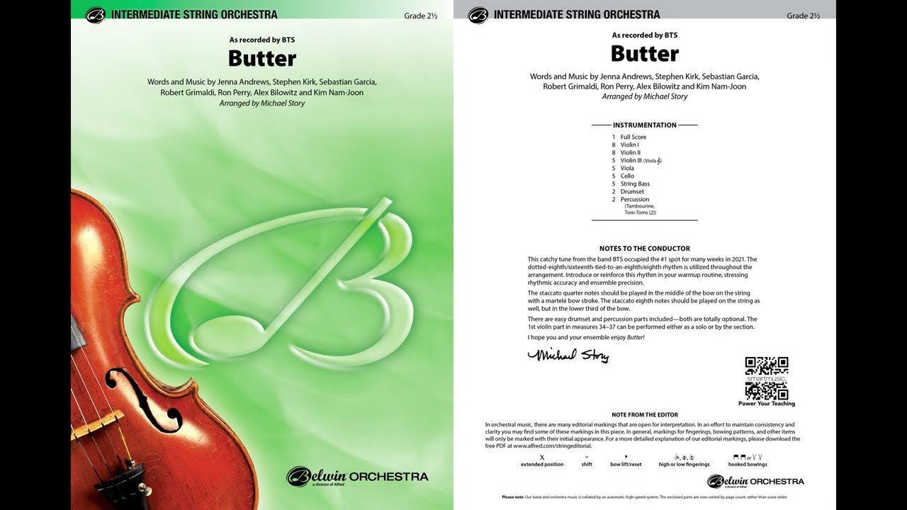 Butter, arr. Michael Story – Score & Sound