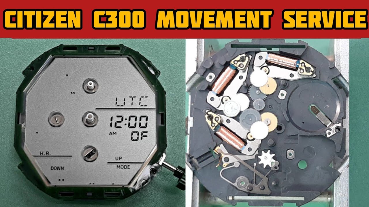 CITIZEN C300 MIYOTA CP00 Perpetual Calander Ana-Digi Movement Disassemble and Assemble Tutorial