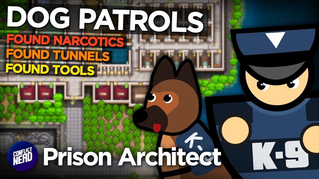 Stopping Tunnels with Dog Handlers & Patrols! &mdash; Prison Architect