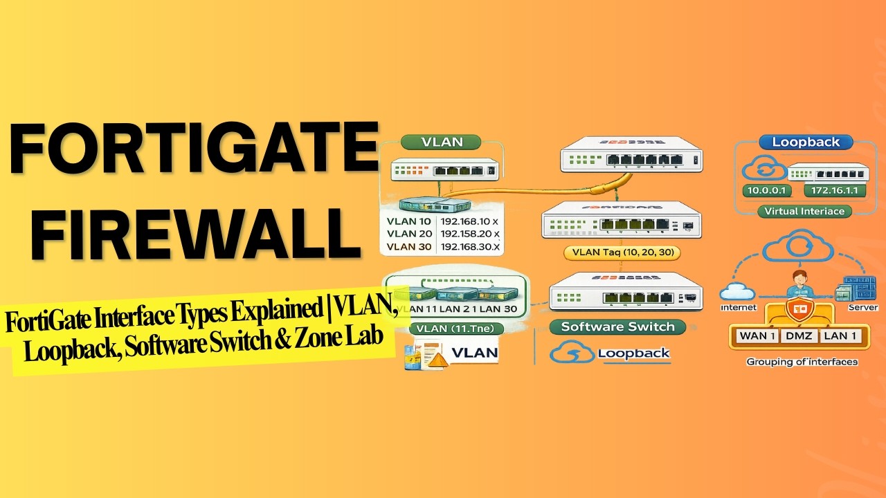 FortiGate Interface Types Explained | VLAN, Loopback, Software Switch & Zone Lab