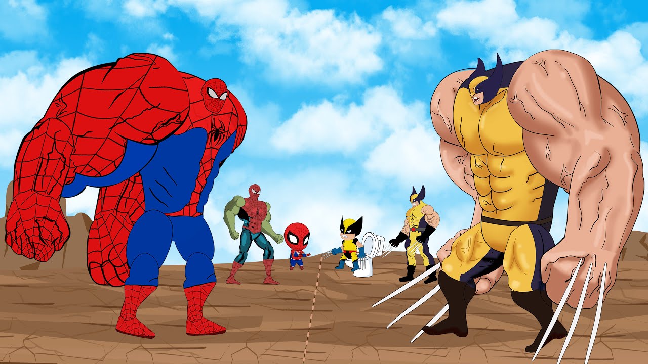 Evolution of Spider-Man Family vs Evolution of Wolverine Family : Returning From The Dead Secret