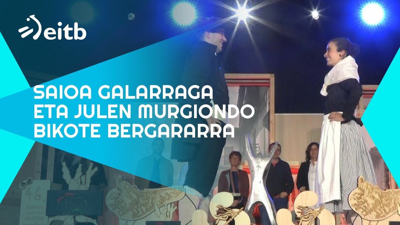 Saioa Galarraga eta Julen Murgiondo bikote bergararra, Euskal Herriko Dantza Txapelketan irabazle