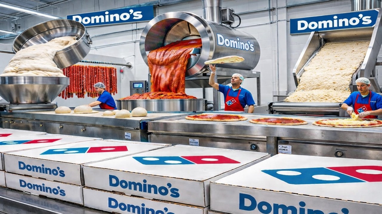 Domino’s Pizza Factory 🍕 | Millions of Pizzas Made Every Day 😱 | Inside Food Factory