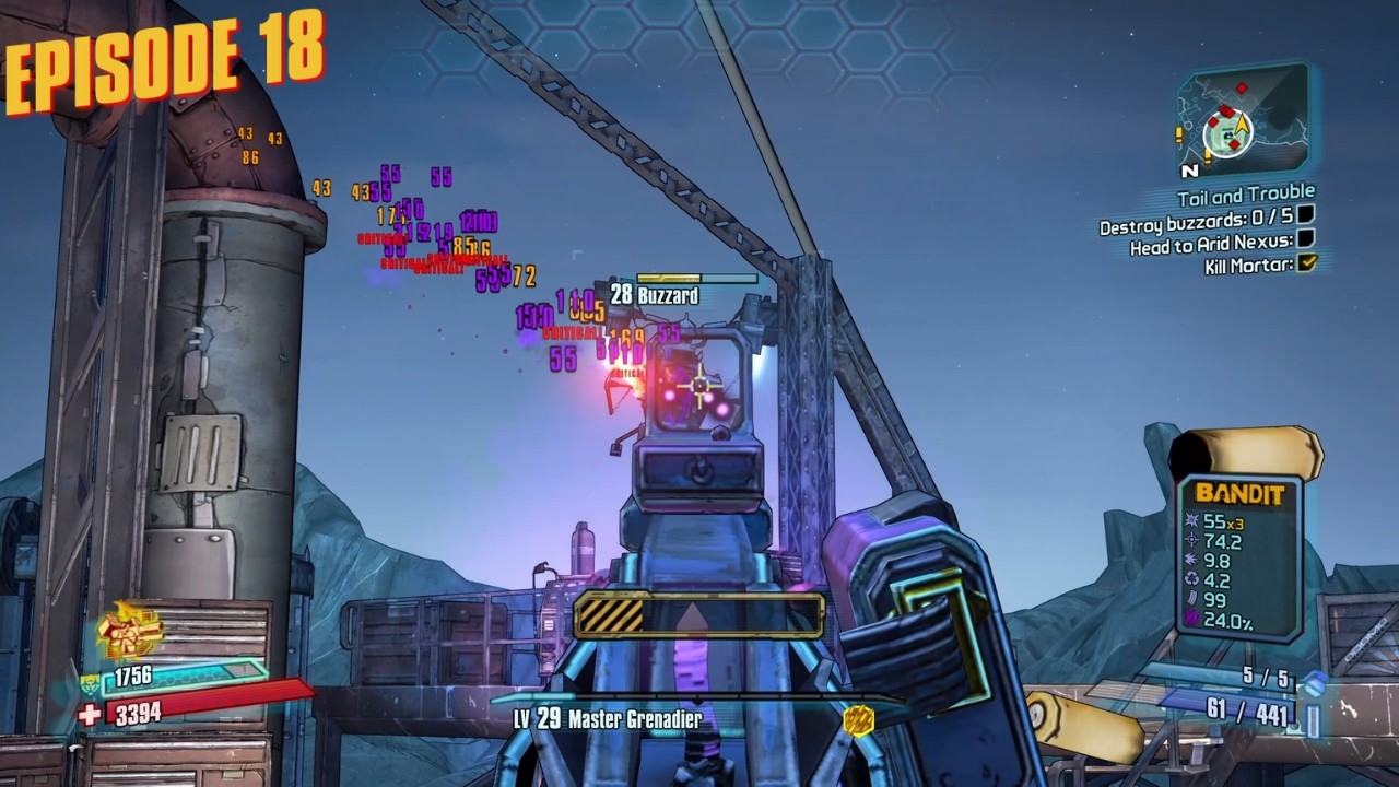 Borderlands 2 S01 Axton Level 1 to OP 10 - Episode 18 (Sawtooth Cauldron)