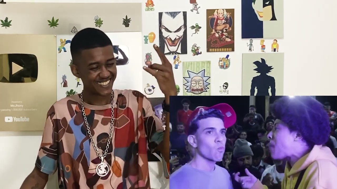 Jhony REACT - MAGRÃO X GABFLOW - Primeira Fase ( Batalhão 😌)