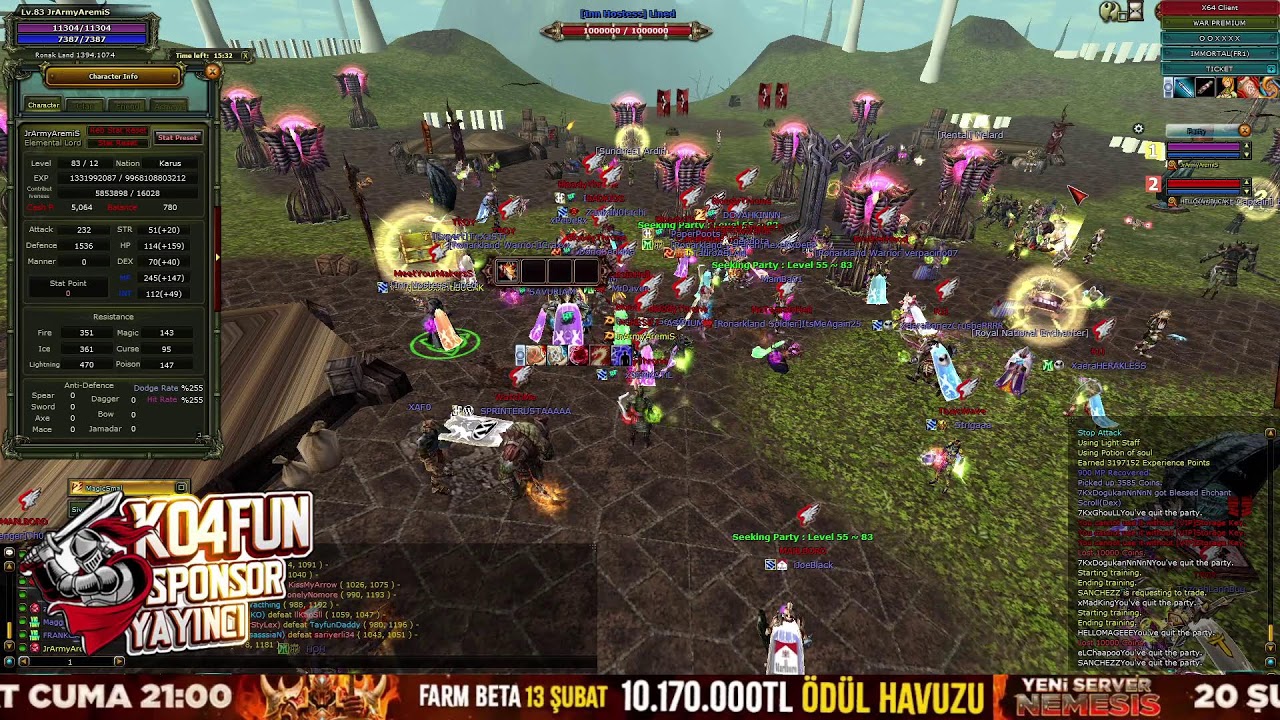🏆#KO4FUN IMMORTAL 🔥PRİME PK TİME 🔥 #MeetYourMakerS 🔥 #PvPServer🔥 ArmyAremiS🏆