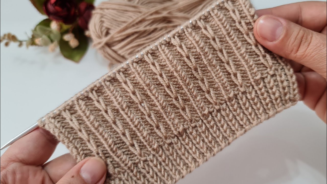 Sade ve kolay✔️ iki şiş yelek hırka atkı bere örgü modeli / easy knitting