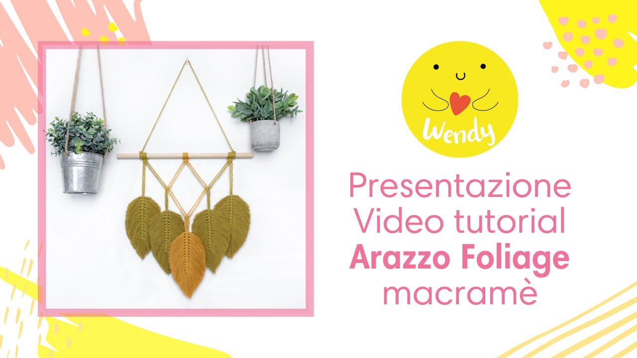 Arazzo Foliage con corde di macram&egrave; ✨ Presentazione workshop macram&egrave; per principianti Wendy Shop
