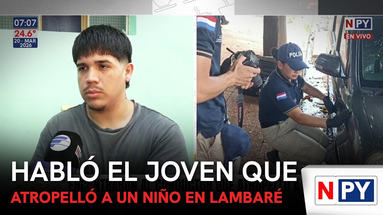 Habló el joven que atropelló a un niño en Lambaré