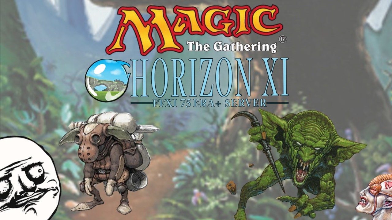 MTG x FFXI COMBO NIGHT! FFXI level grind, Magic Arena is meh