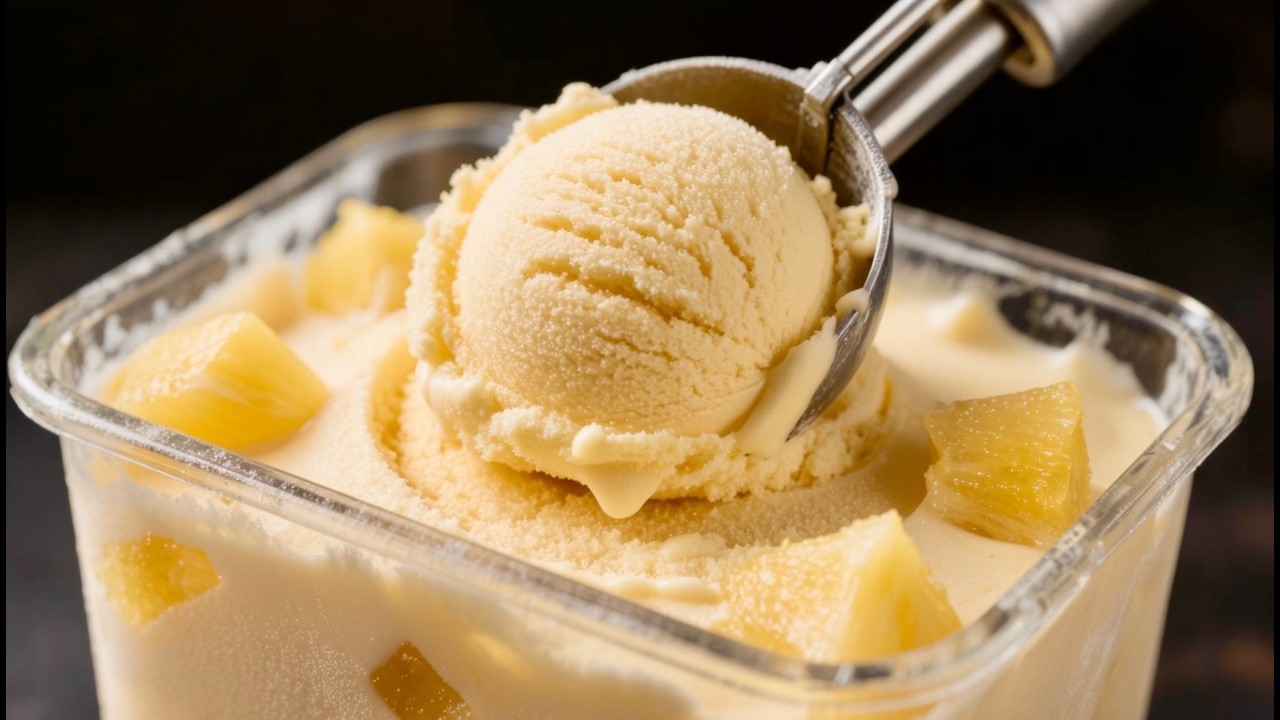 Nur Milch und Ananas! Italienisches Eis, das man nicht im Laden kaufen kann!