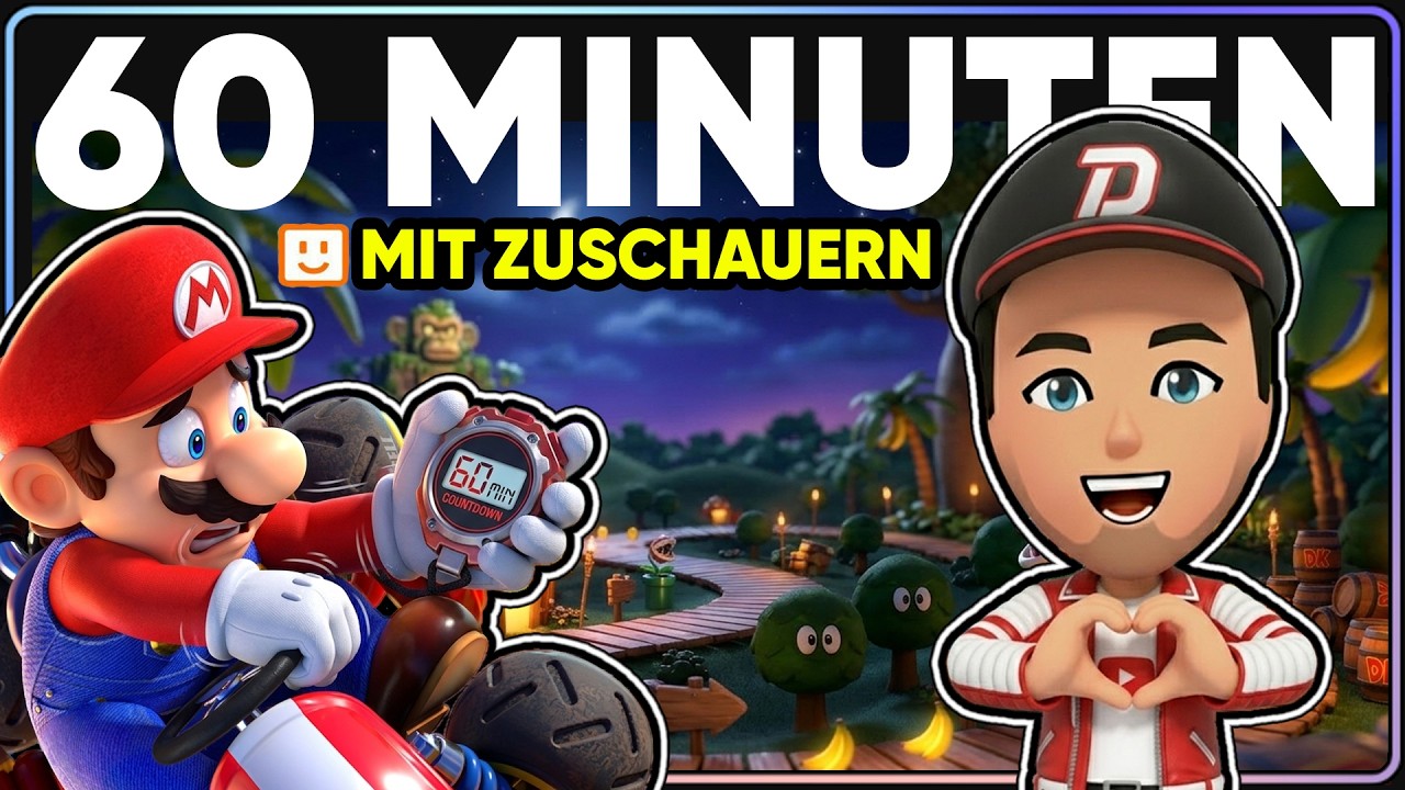Nur 60 Min. LIVE! 🏎️💨 Spielt gerne mit in Mario Kart World Nintendo Switch 2