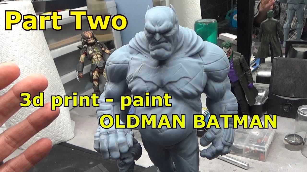 3d print & paint OLDMAN-BATMAN #3dprinting #custom #painting