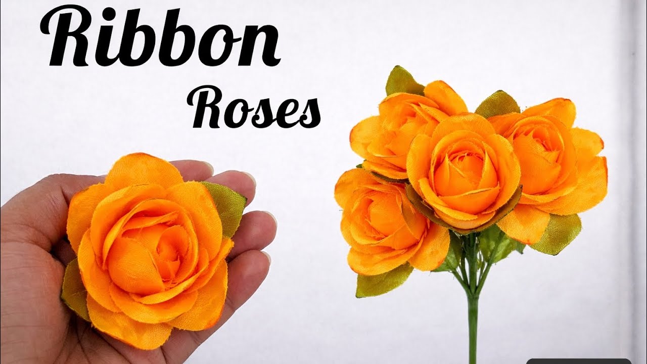 How to Make Ribbon Rose Flower | Easy Ribbon Flower Tutorial ⭐